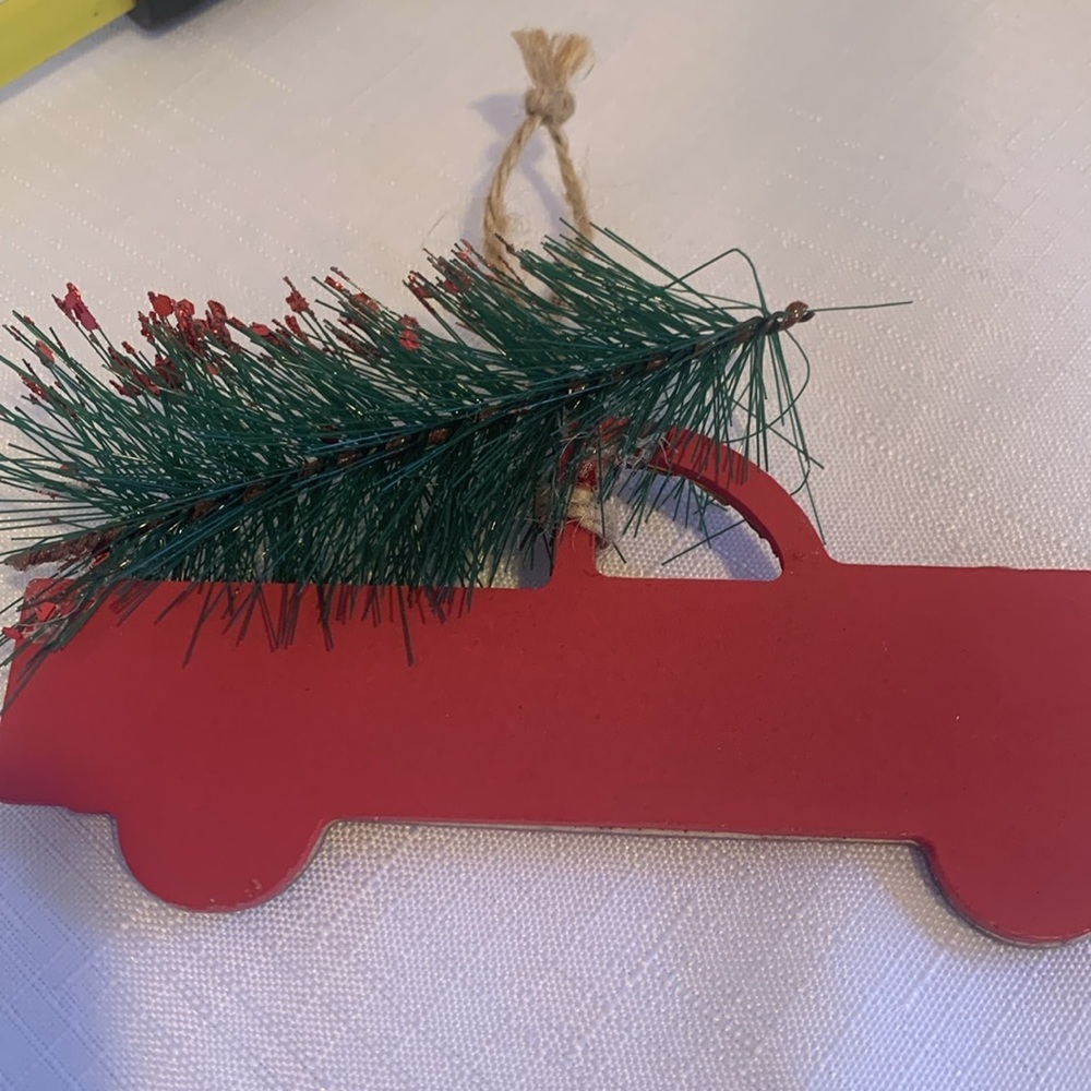 Sparkling Pickup Truck Christmas Tree Ornament Holiday Decor Decoration - Picture 6 of 6